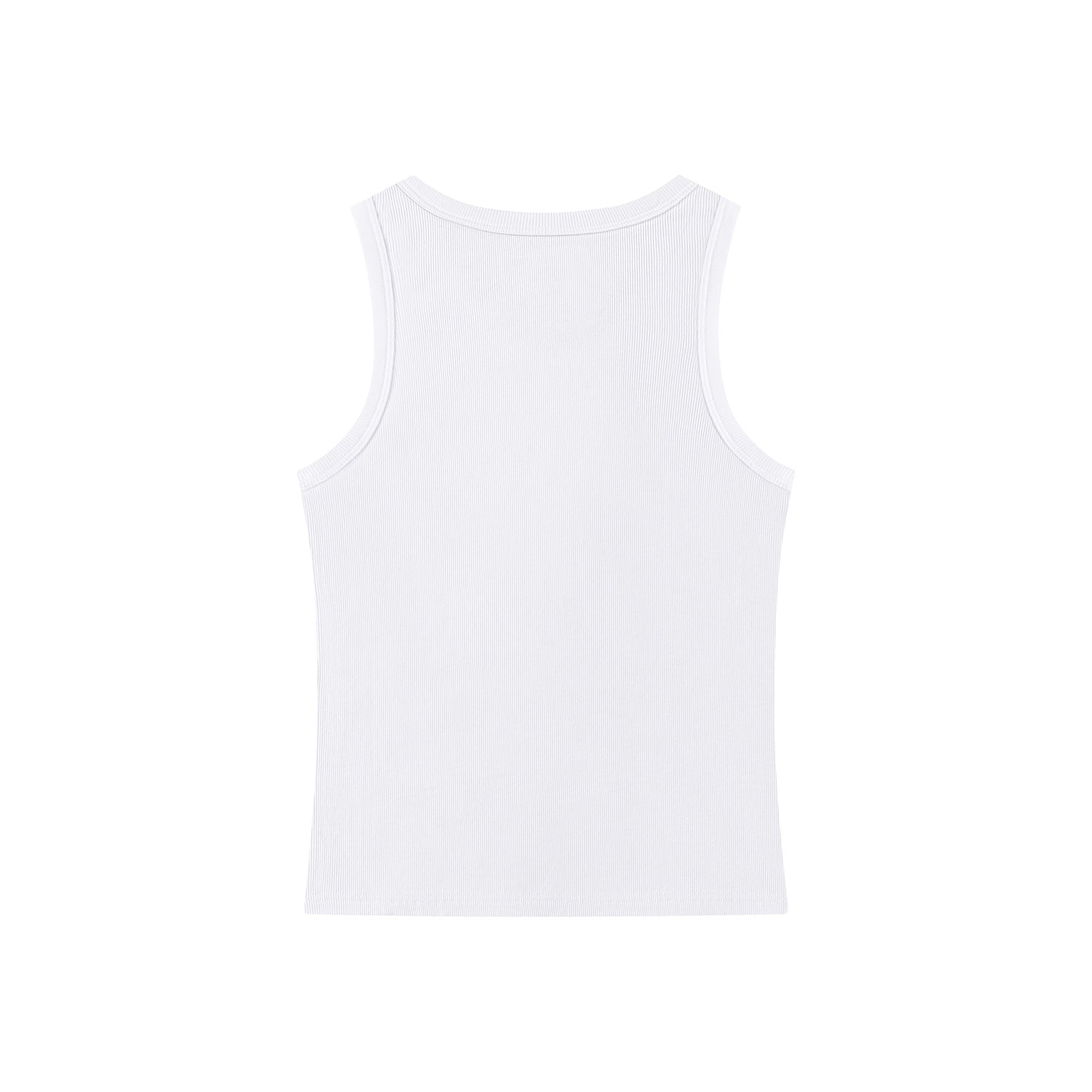 White Block Tank Top