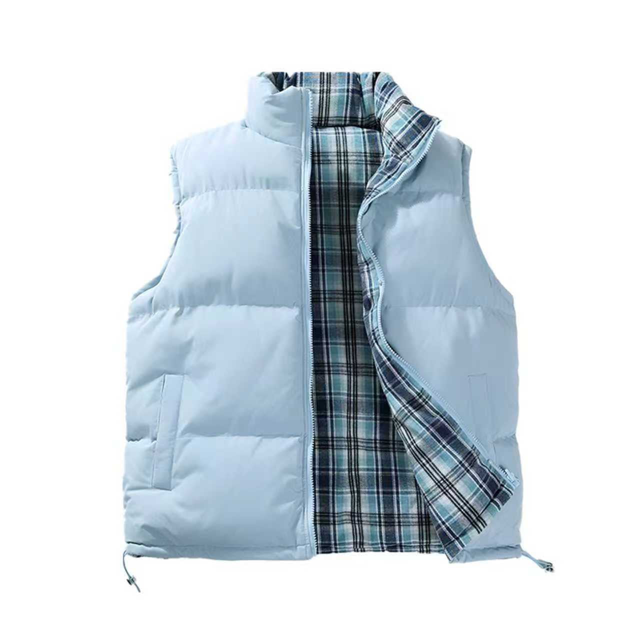 Blue Double Face Gilet