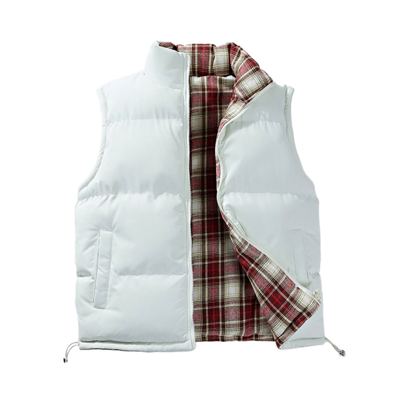 White Double Face Gilet