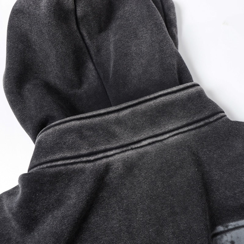 Faded black Hoodie