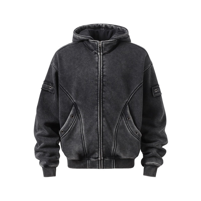 Faded black Hoodie
