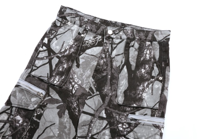 Grey Forest Flare Jeans