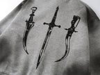 Grey Blades Hoodie