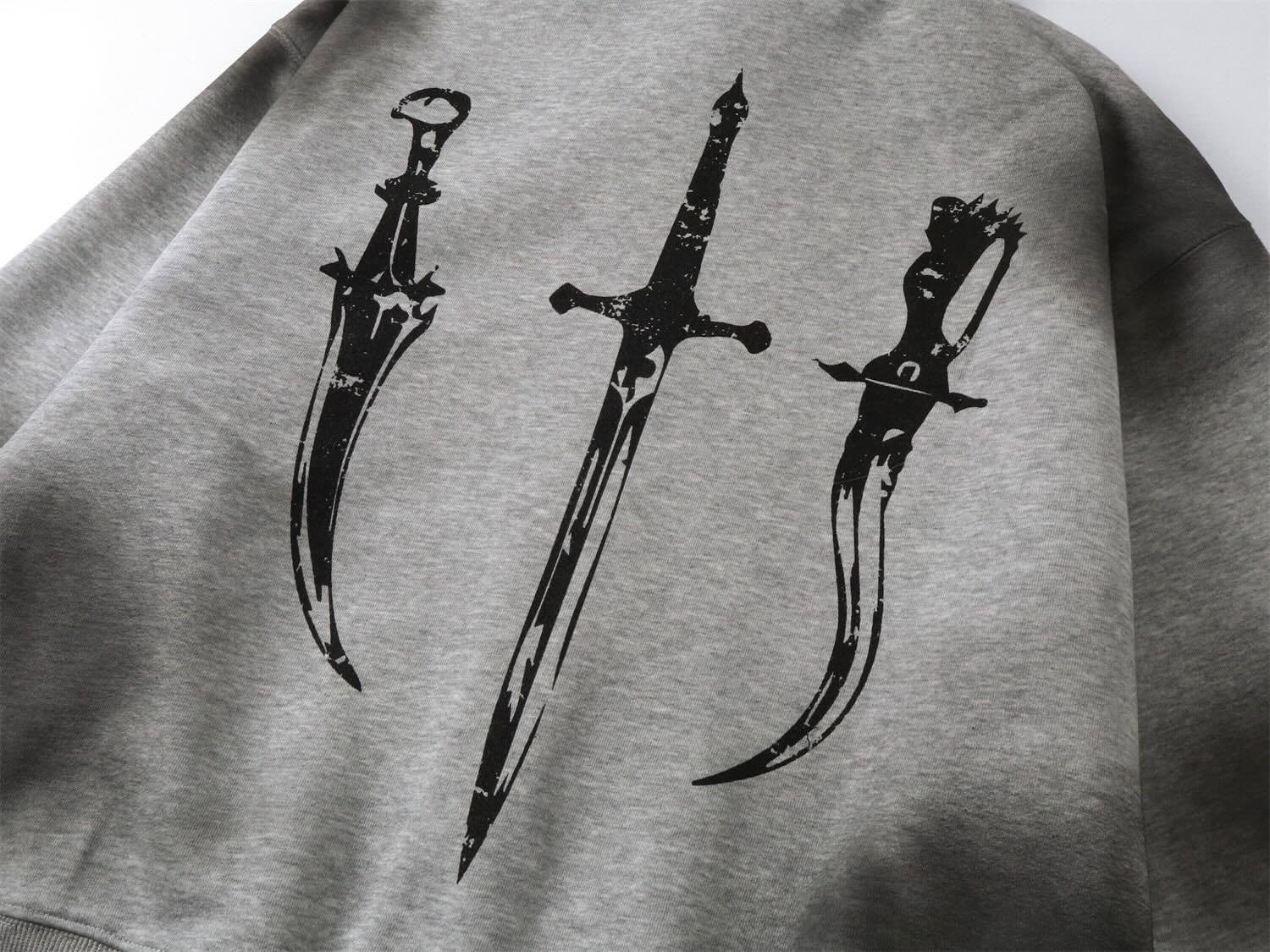 Grey Blades Hoodie