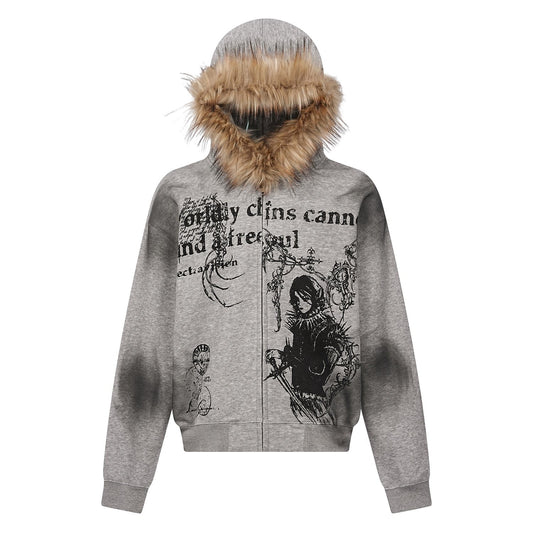 Grey Blades Hoodie