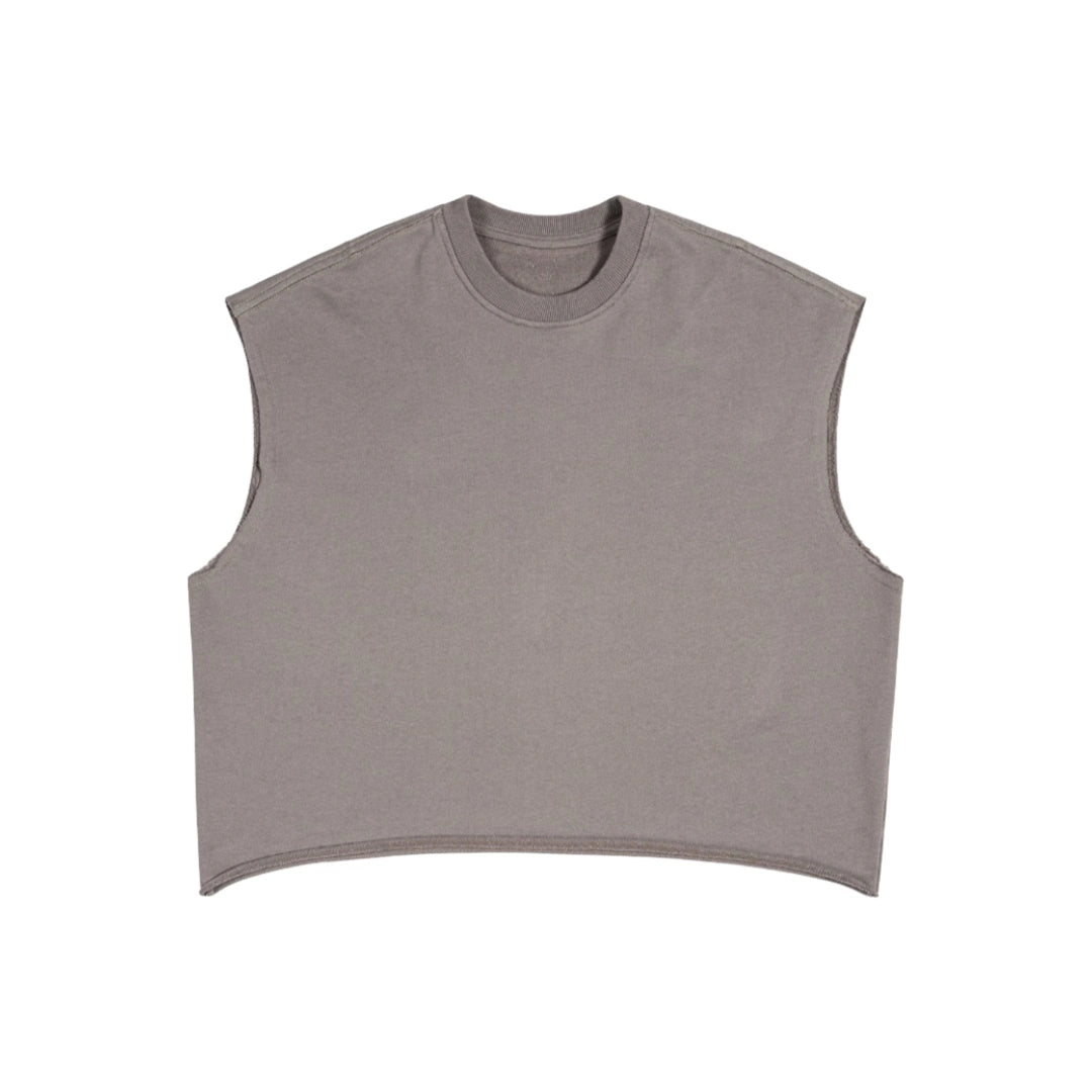 Grey Boxy Fit Tank Top