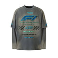 Grey Racing Long Sleeve Tee