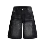 Pocket Black Shorts Jeans