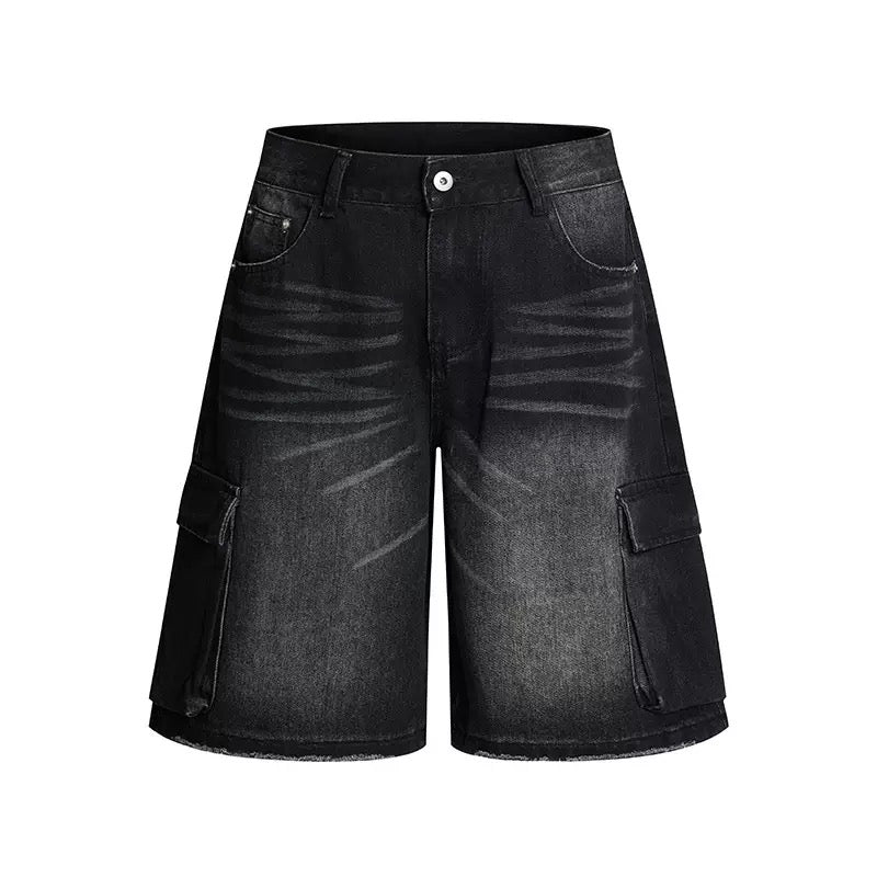 Pocket Black Shorts Jeans