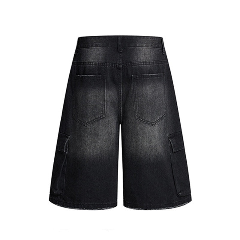 Pocket Black Shorts Jeans