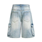 Pocket Blue Shorts Jeans