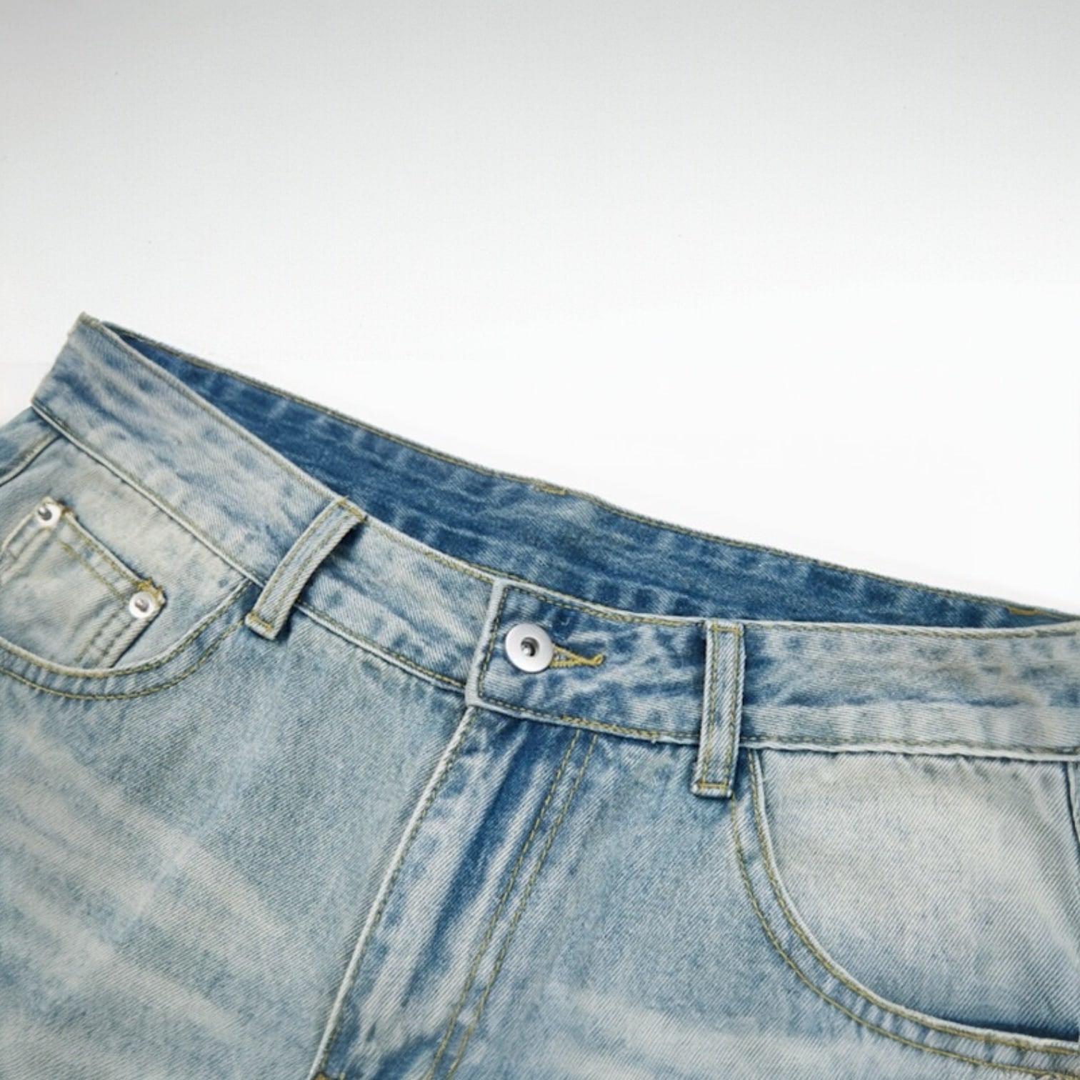 Pocket Blue Shorts Jeans