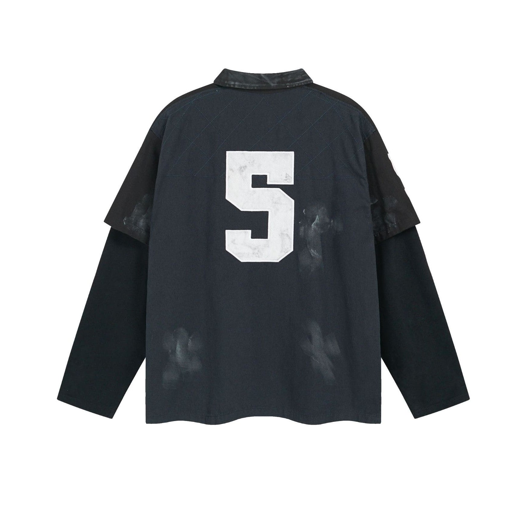 Black&Blue Long Sleeve Polo