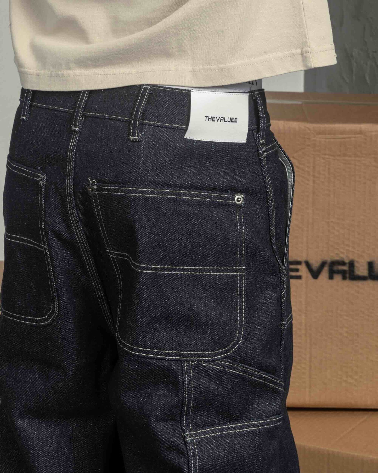 Raw Denim Baggy Jeans