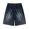 Rhinestones blue Shorts Jeans