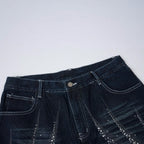 Rhinestones blue Shorts Jeans