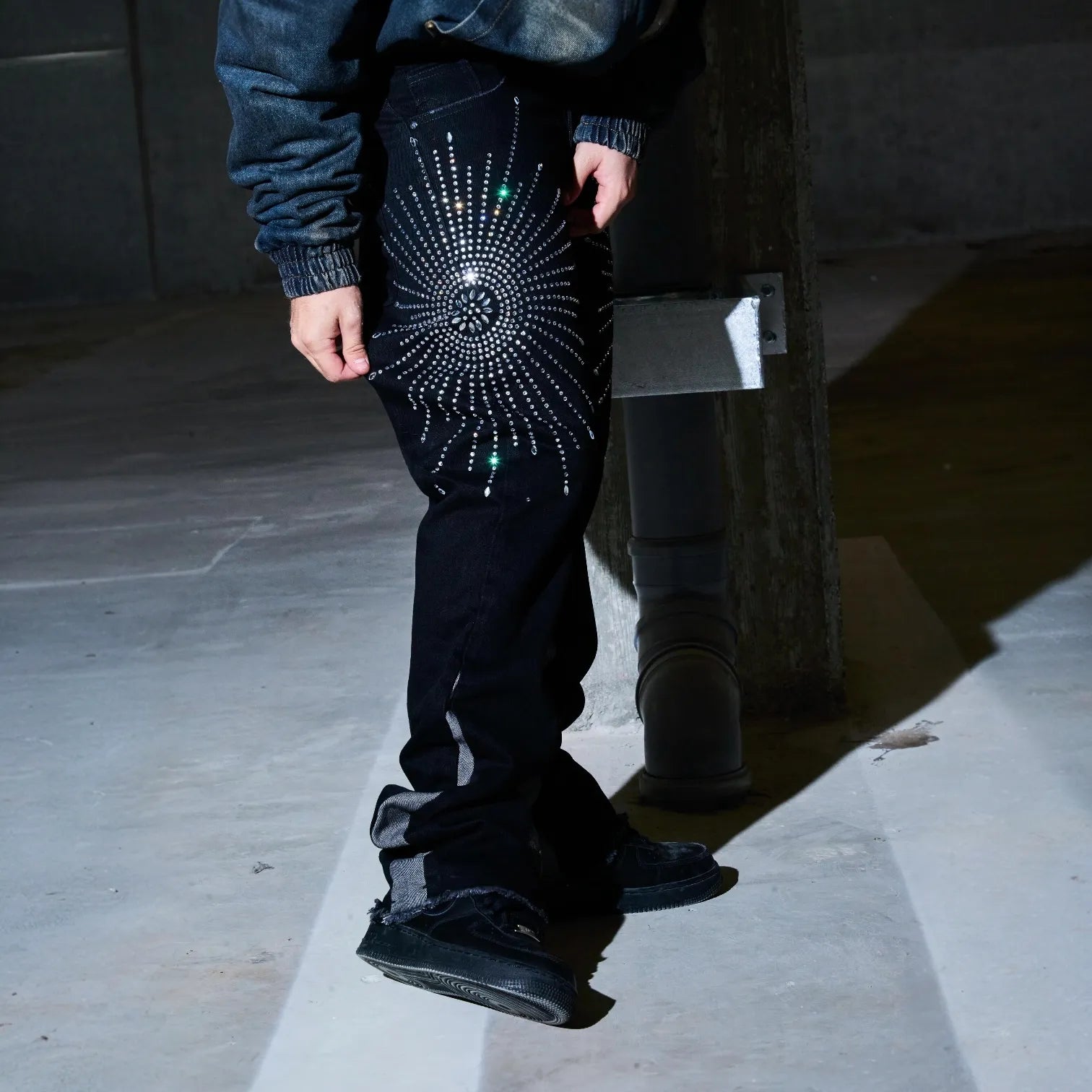 Shiny Shadow Flare Jeans