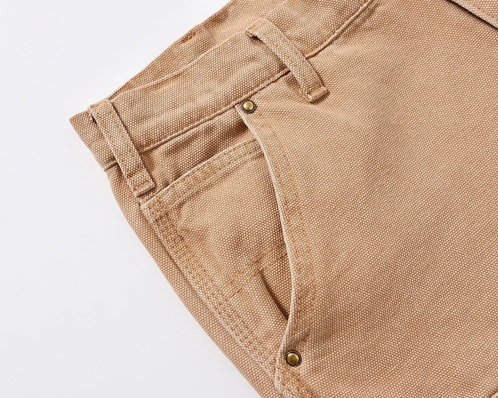 Karamellfarbene Shorts Jeans