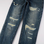 Blue Tear Patch Jeans