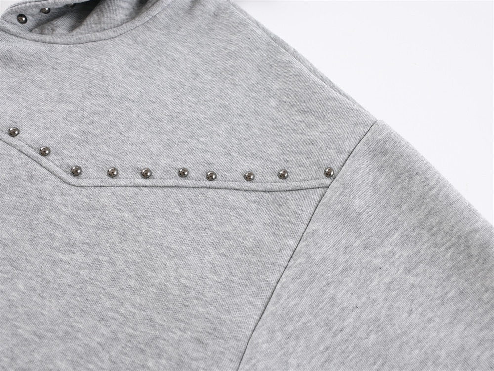 Studs Grey Hoodie