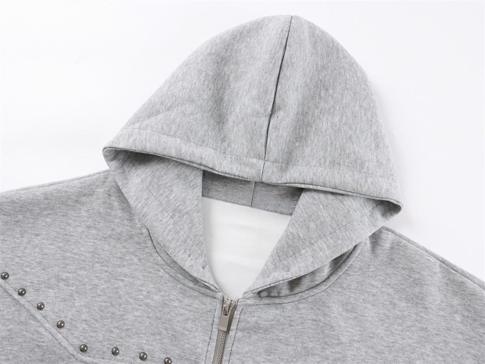 Studs Grey Hoodie