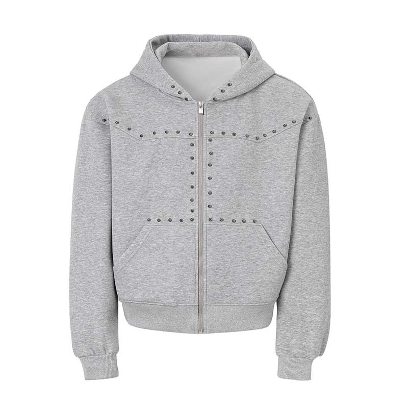 Studs Grey Hoodie