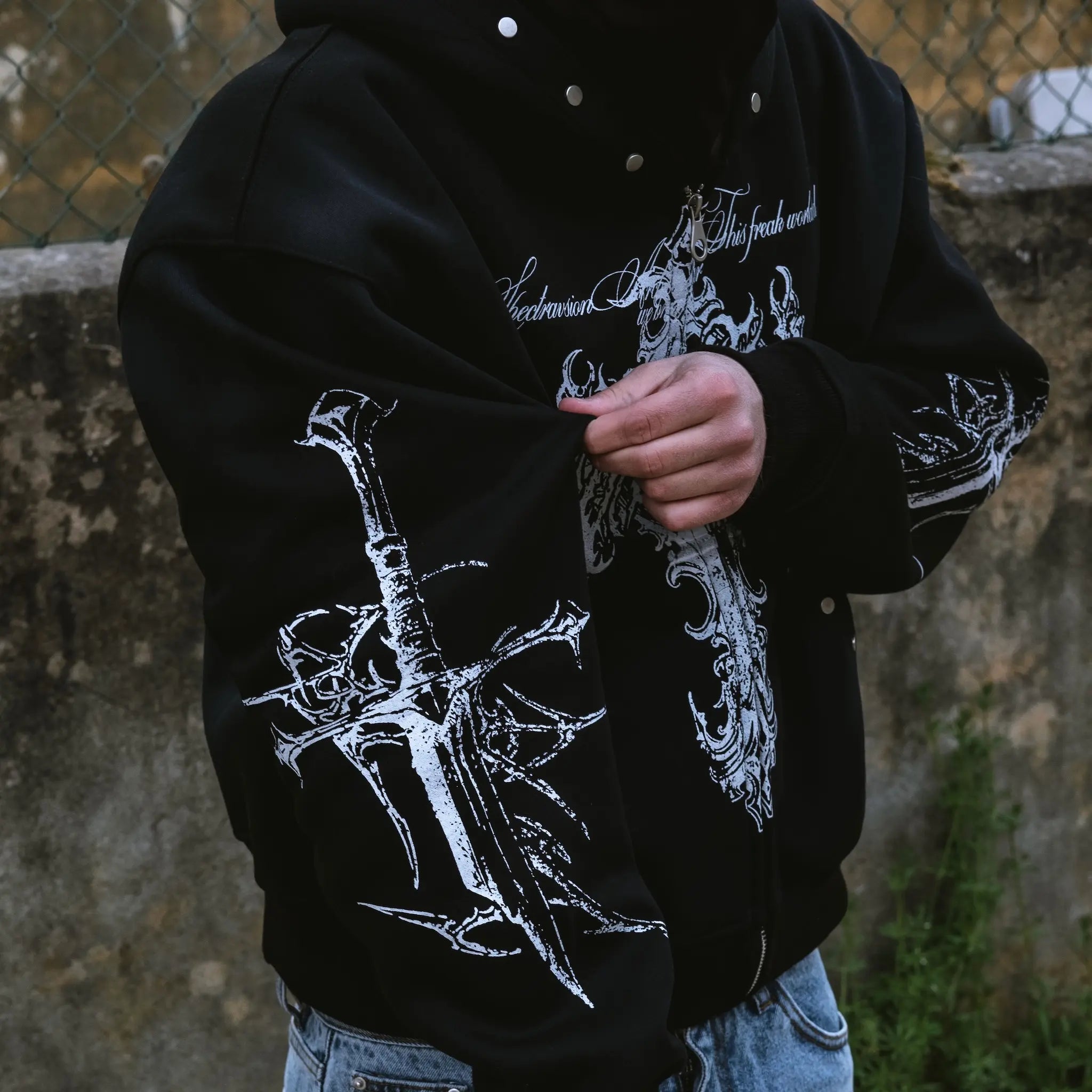 Swords Black Hoodie