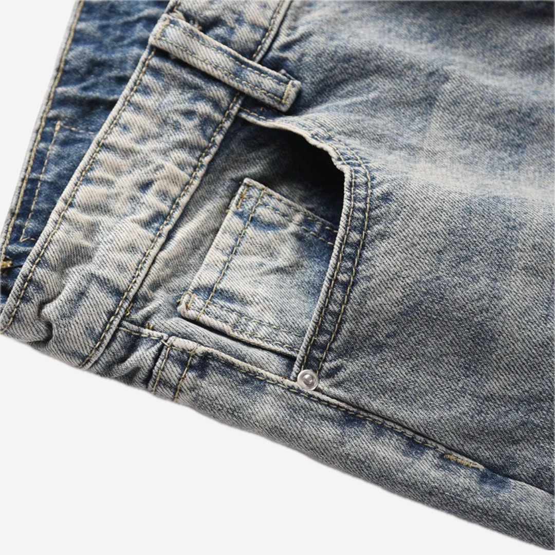 Washed Blue Flare Jeans