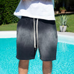 Washed Black Jogger Shorts