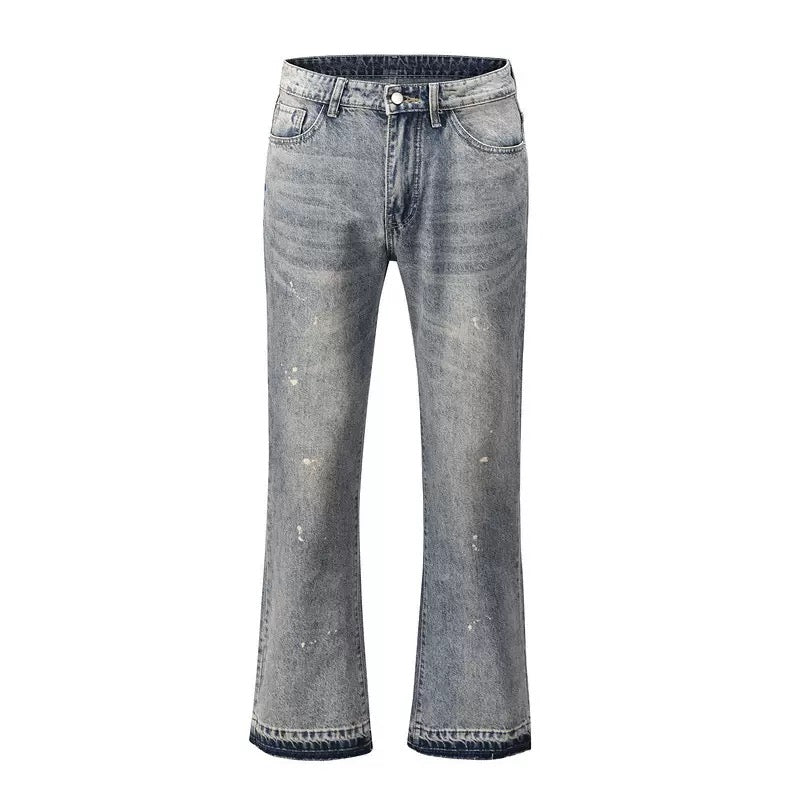 Washed Blue Flare Jeans