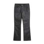 Waxed Flare Jeans