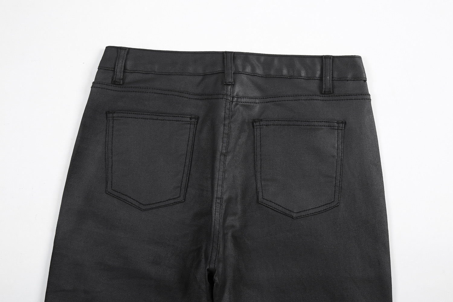 Waxed Flare Jeans