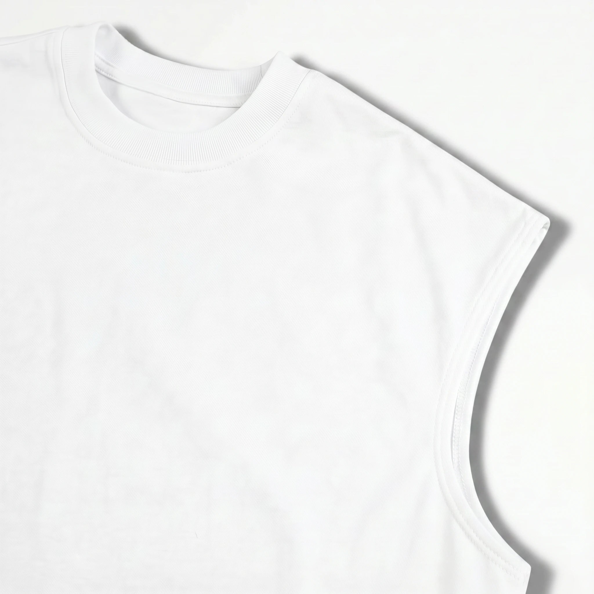 White Boxy Fit Tank Top