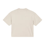 Beige Cut Boxy Fit T-shirt