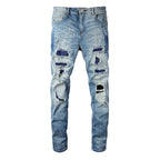 Schwarze blaue Jeans