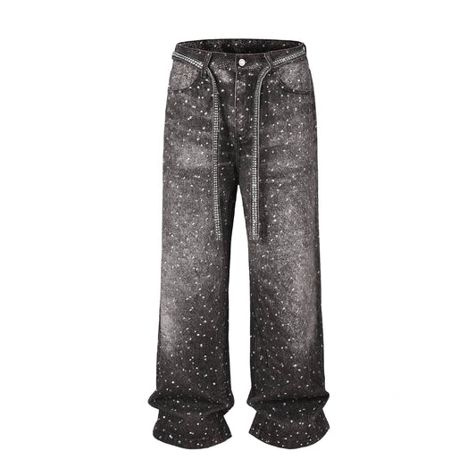 Black Cristal Baggy Jeans