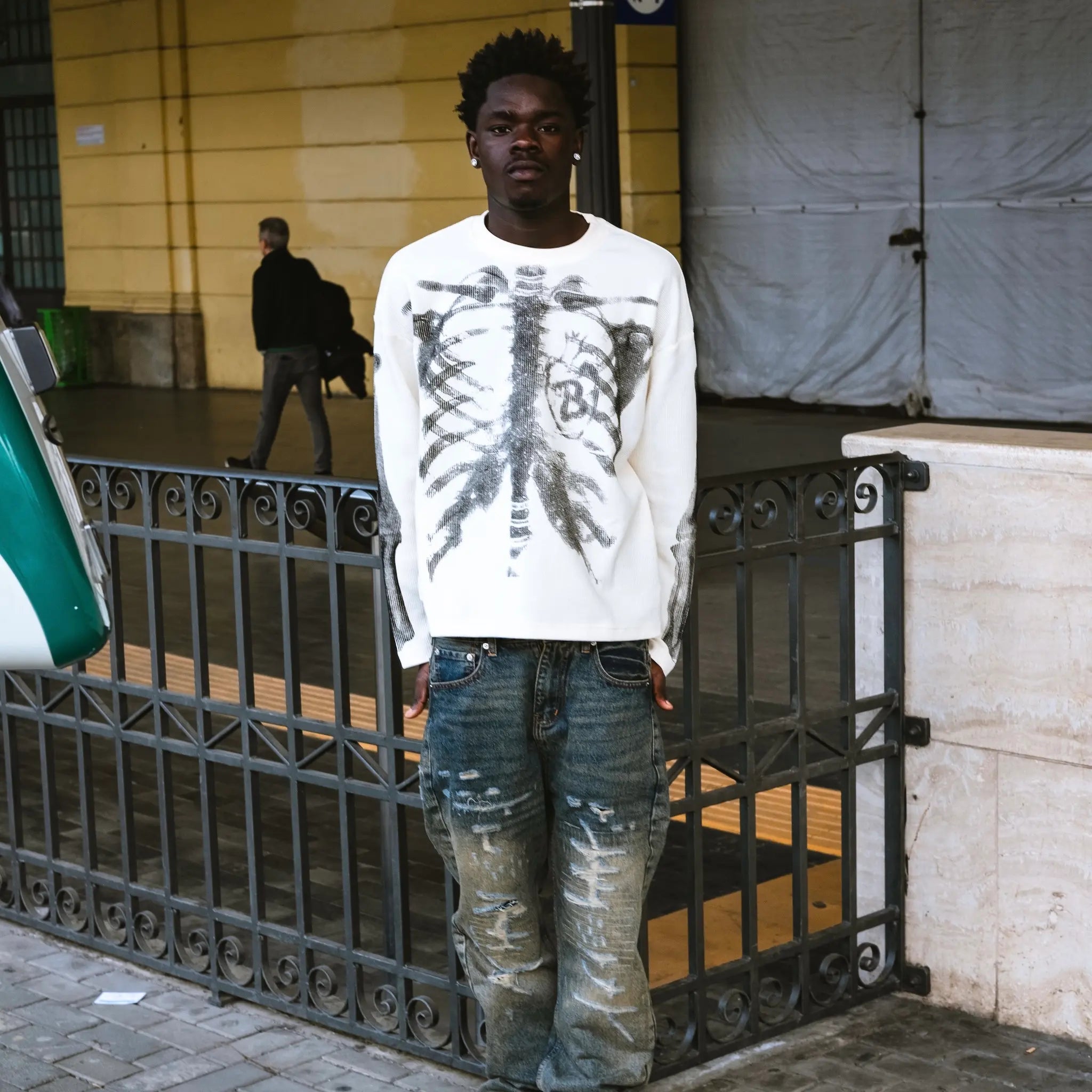 White Skeleton Long Sleeve