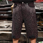 Black Sparkly Shorts Jeans