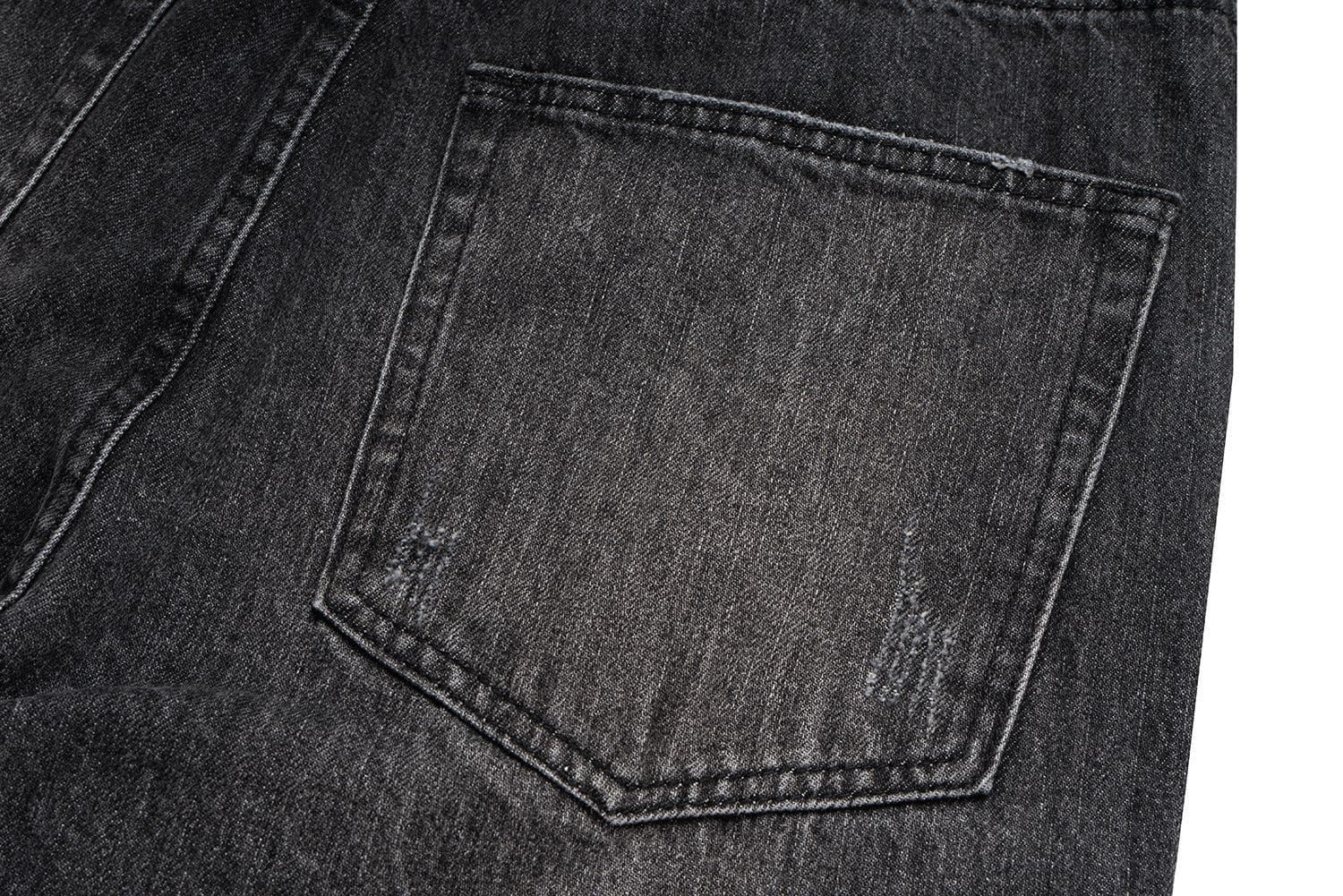 Washed Black Flare Jeans