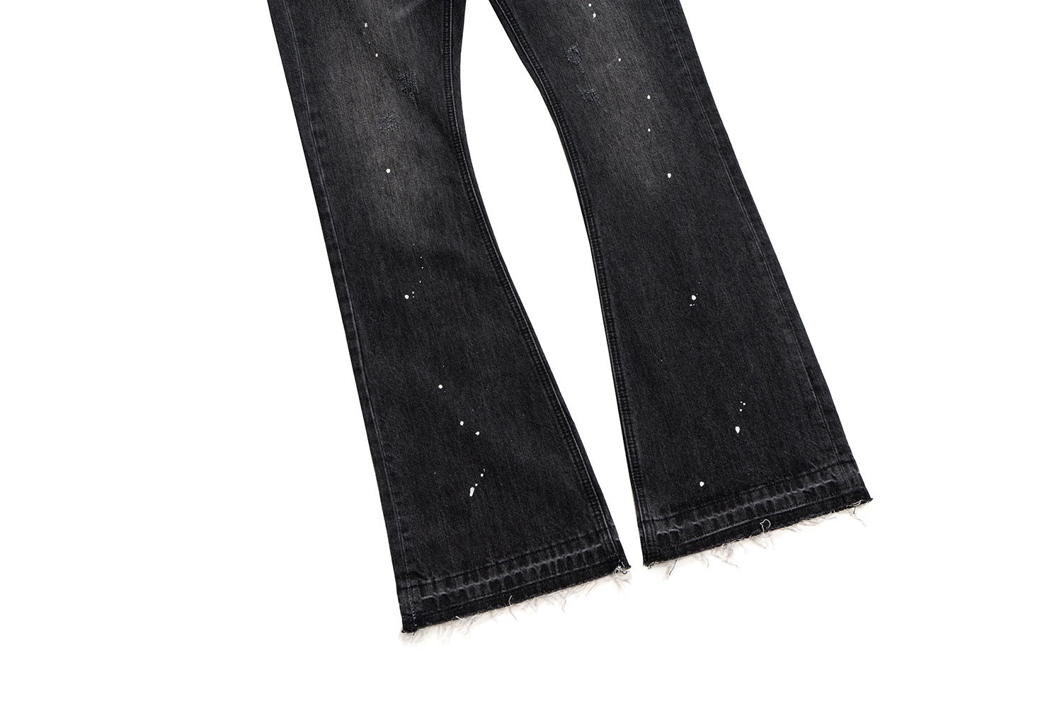 Washed Black Flare Jeans