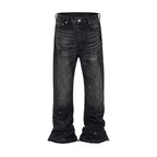 Washed Black Flare Jeans