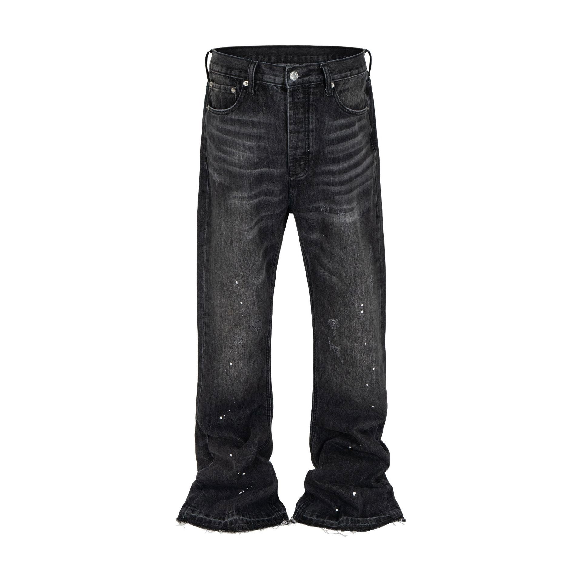 Washed Black Flare Jeans