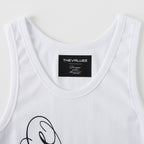 White Block Tank Top