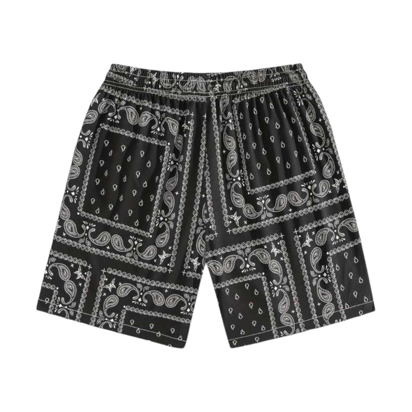 Schwarze Bandana-Shorts