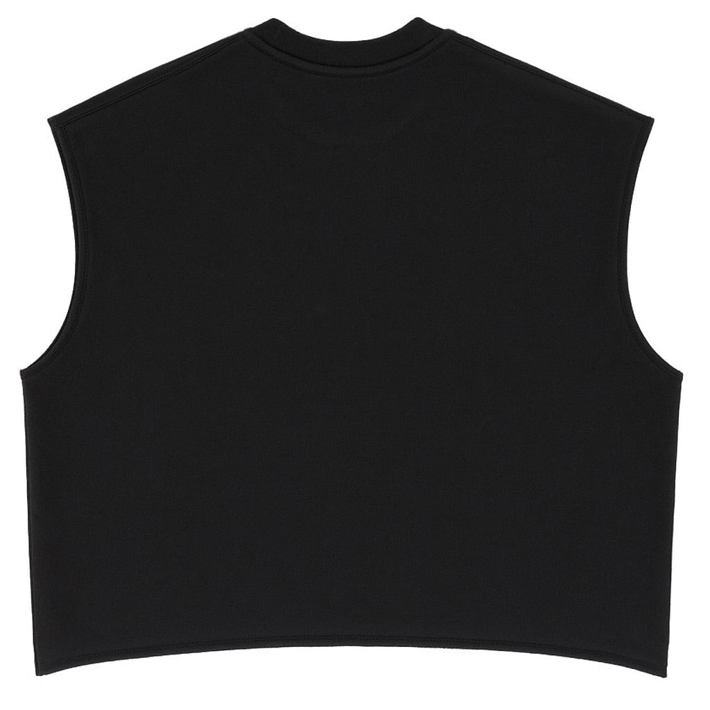 Schwarzes Tanktop im Boxy Fit