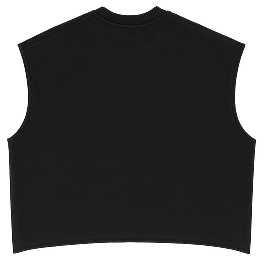 Schwarzes Tanktop im Boxy Fit