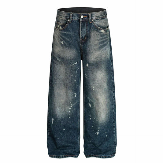 Blaue Shot Baggy Jeans