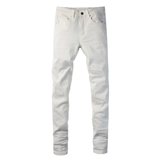 Klassische weiße Jeans