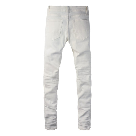 Klassische weiße Jeans