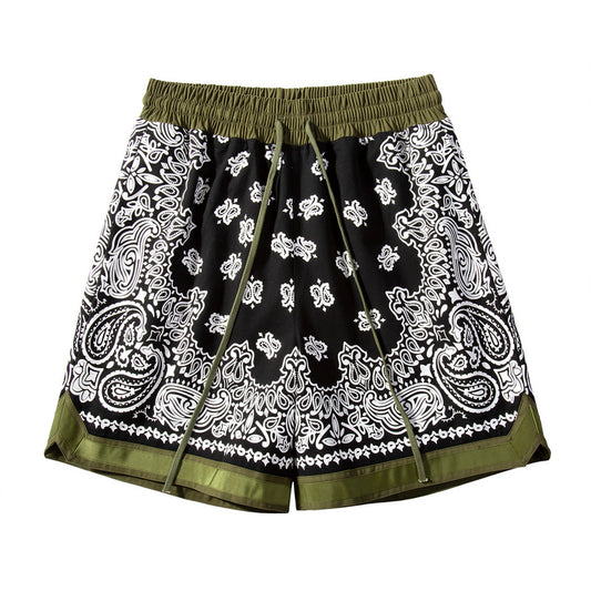 Grüne Bandana-Shorts